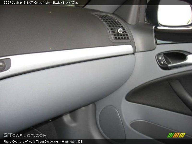Black / Black/Gray 2007 Saab 9-3 2.0T Convertible