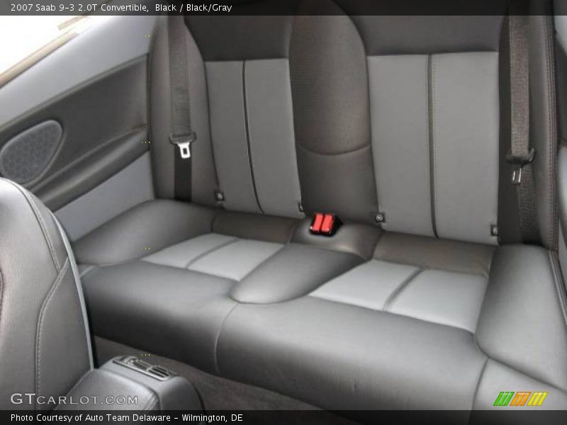 Black / Black/Gray 2007 Saab 9-3 2.0T Convertible