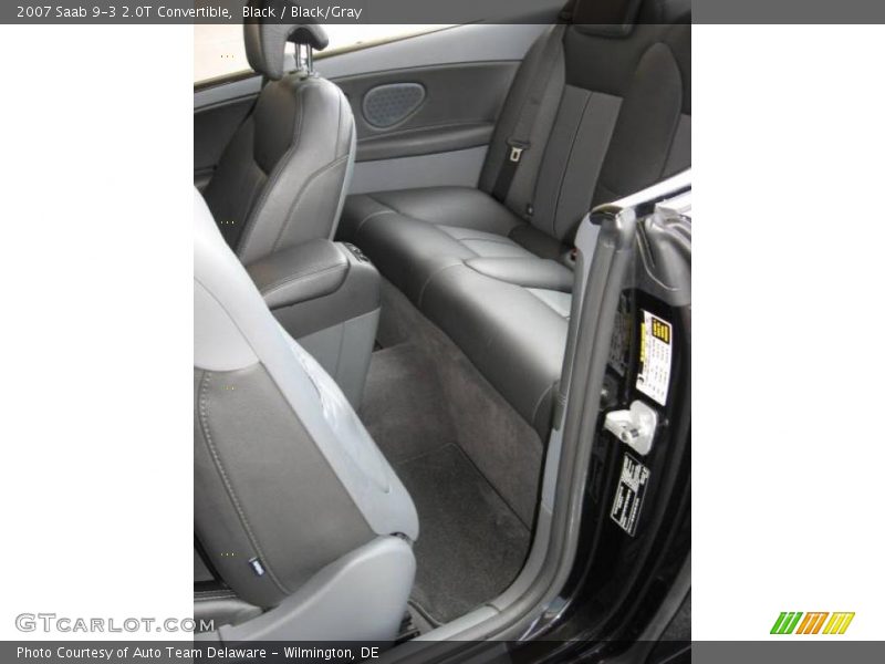 Black / Black/Gray 2007 Saab 9-3 2.0T Convertible