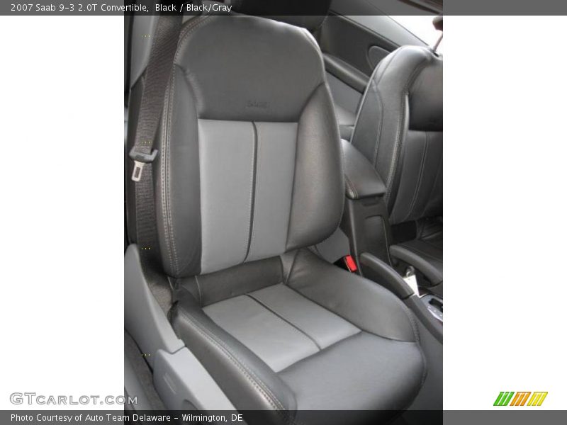 Black / Black/Gray 2007 Saab 9-3 2.0T Convertible