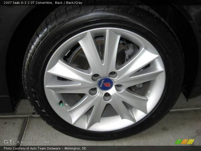 Black / Black/Gray 2007 Saab 9-3 2.0T Convertible