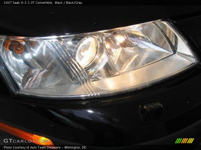 Black / Black/Gray 2007 Saab 9-3 2.0T Convertible