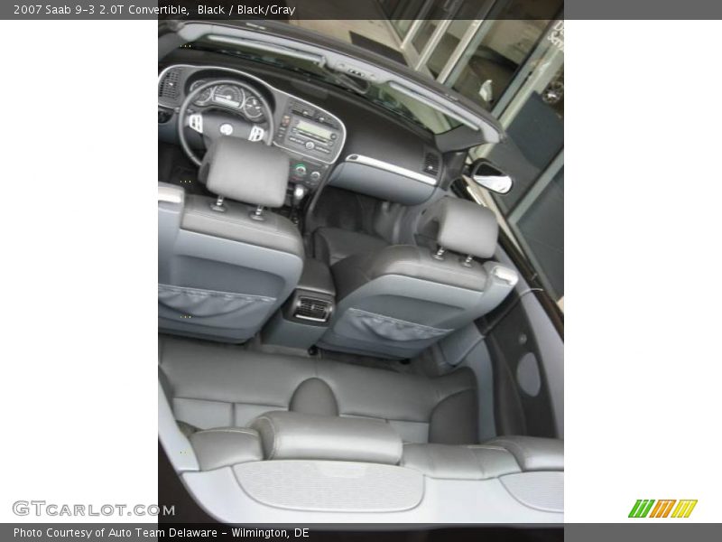 Black / Black/Gray 2007 Saab 9-3 2.0T Convertible