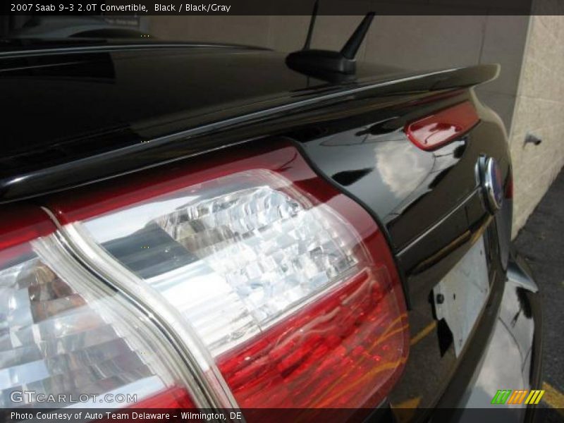 Black / Black/Gray 2007 Saab 9-3 2.0T Convertible