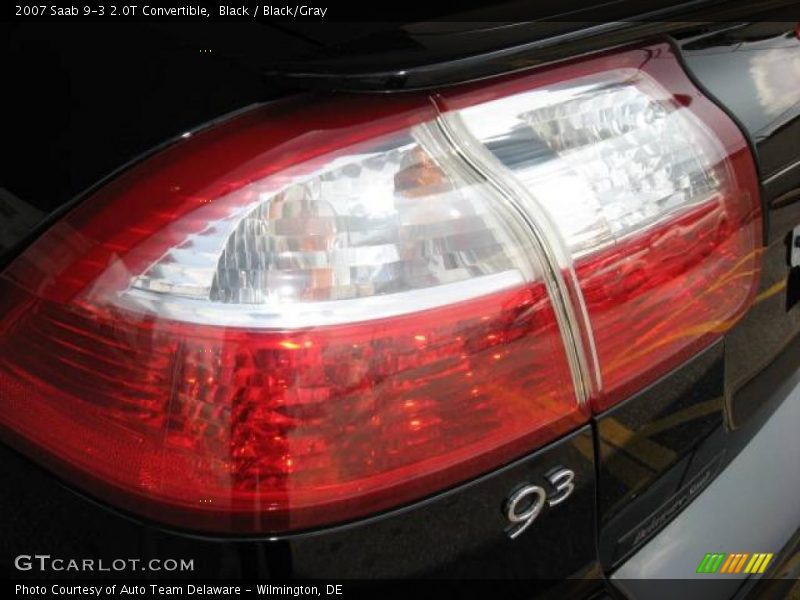 Black / Black/Gray 2007 Saab 9-3 2.0T Convertible