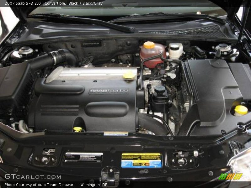 Black / Black/Gray 2007 Saab 9-3 2.0T Convertible