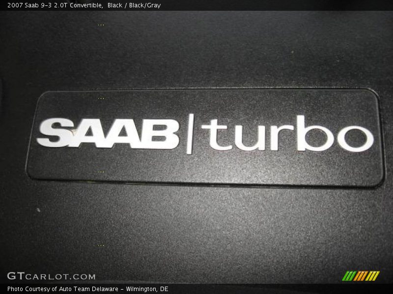 Black / Black/Gray 2007 Saab 9-3 2.0T Convertible