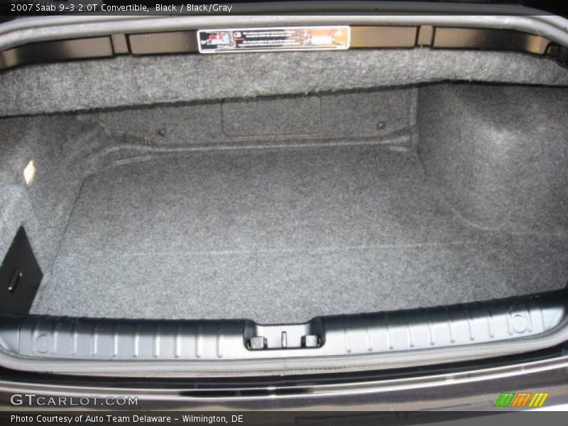 Black / Black/Gray 2007 Saab 9-3 2.0T Convertible