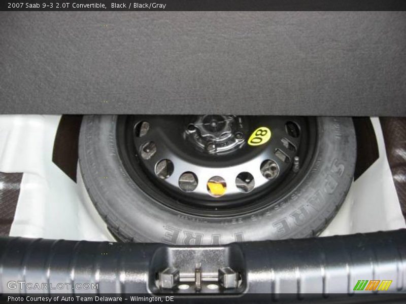 Black / Black/Gray 2007 Saab 9-3 2.0T Convertible