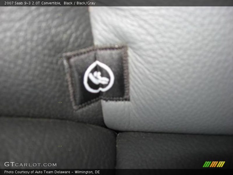 Black / Black/Gray 2007 Saab 9-3 2.0T Convertible