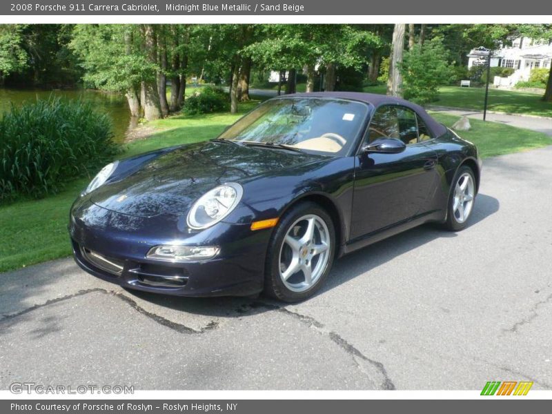 Midnight Blue Metallic / Sand Beige 2008 Porsche 911 Carrera Cabriolet