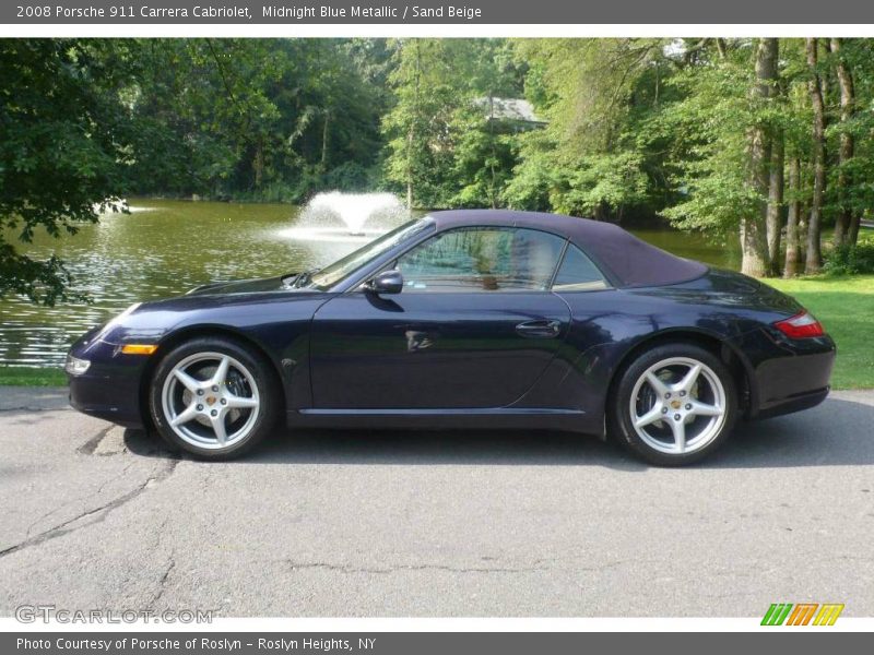 Midnight Blue Metallic / Sand Beige 2008 Porsche 911 Carrera Cabriolet