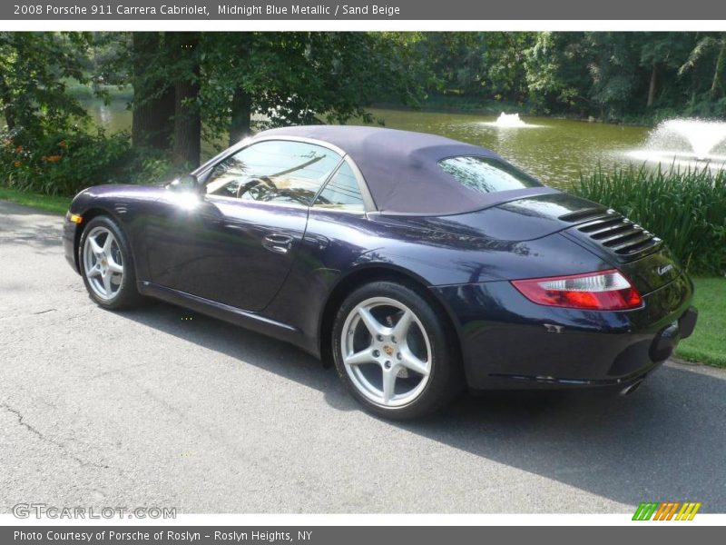 Midnight Blue Metallic / Sand Beige 2008 Porsche 911 Carrera Cabriolet