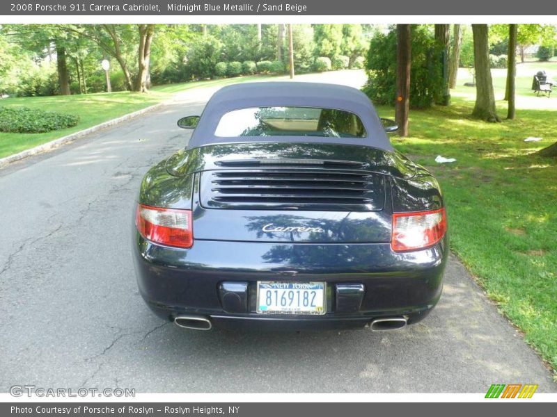 Midnight Blue Metallic / Sand Beige 2008 Porsche 911 Carrera Cabriolet