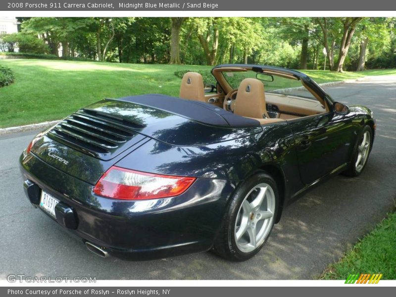 Midnight Blue Metallic / Sand Beige 2008 Porsche 911 Carrera Cabriolet