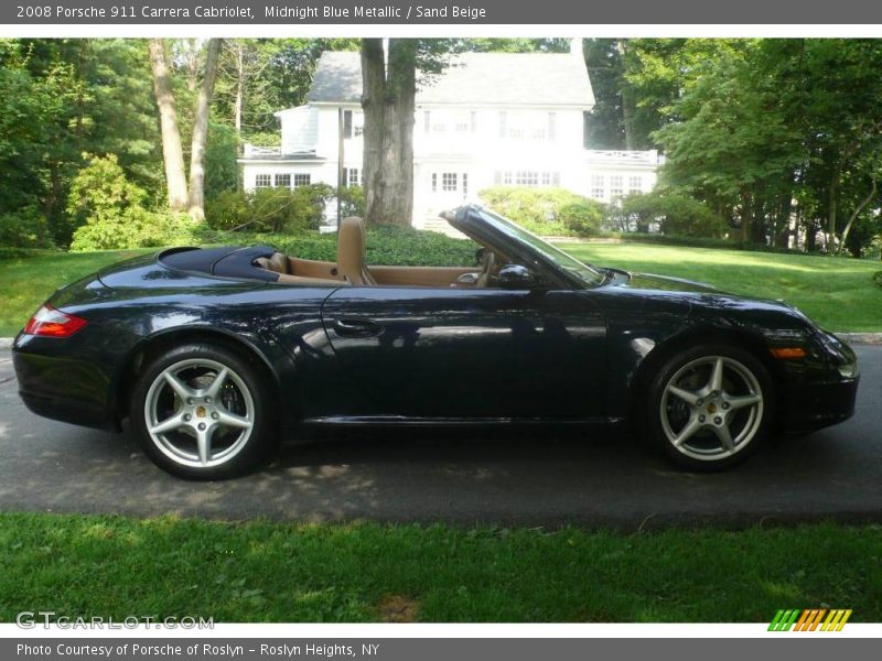 Midnight Blue Metallic / Sand Beige 2008 Porsche 911 Carrera Cabriolet