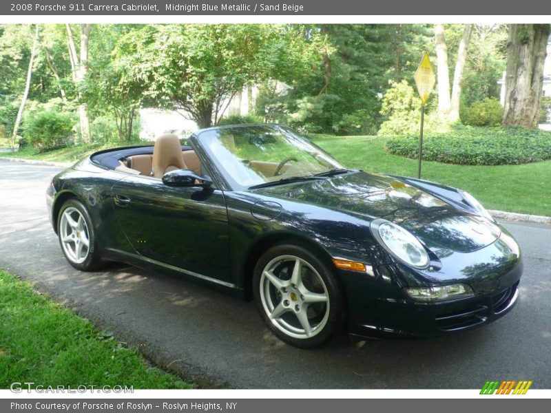 Midnight Blue Metallic / Sand Beige 2008 Porsche 911 Carrera Cabriolet