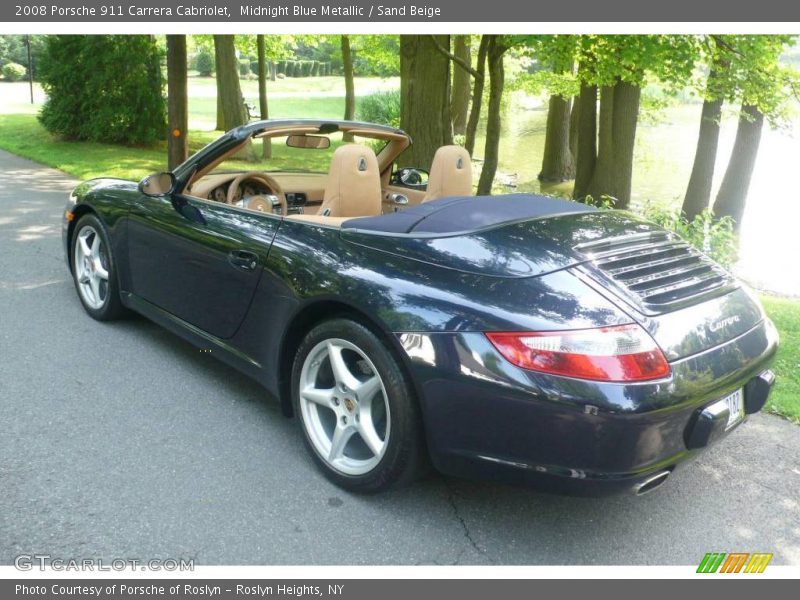 Midnight Blue Metallic / Sand Beige 2008 Porsche 911 Carrera Cabriolet
