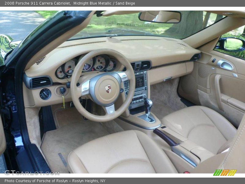 Midnight Blue Metallic / Sand Beige 2008 Porsche 911 Carrera Cabriolet