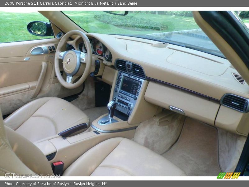 Midnight Blue Metallic / Sand Beige 2008 Porsche 911 Carrera Cabriolet