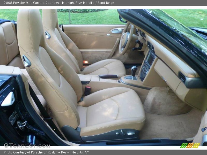 Midnight Blue Metallic / Sand Beige 2008 Porsche 911 Carrera Cabriolet