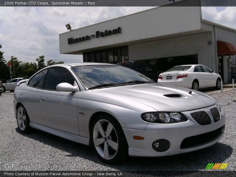 Quicksilver Metallic / Red 2006 Pontiac GTO Coupe