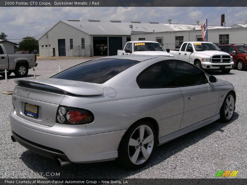 Quicksilver Metallic / Red 2006 Pontiac GTO Coupe