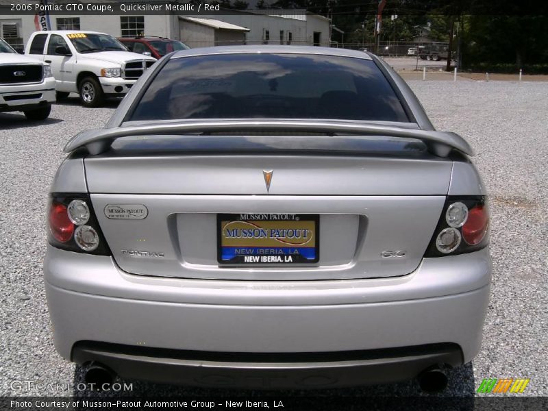 Quicksilver Metallic / Red 2006 Pontiac GTO Coupe