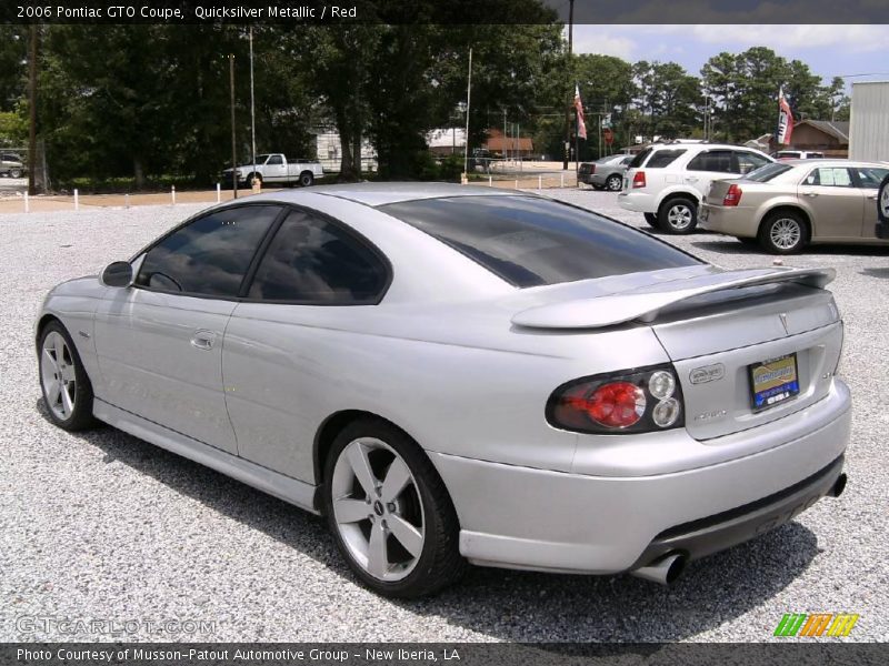 Quicksilver Metallic / Red 2006 Pontiac GTO Coupe