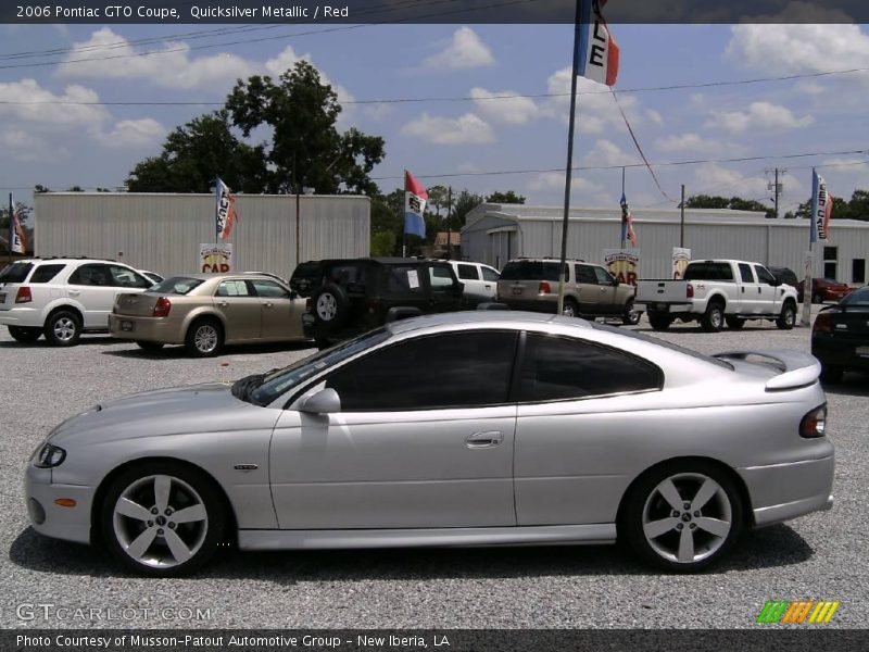 Quicksilver Metallic / Red 2006 Pontiac GTO Coupe