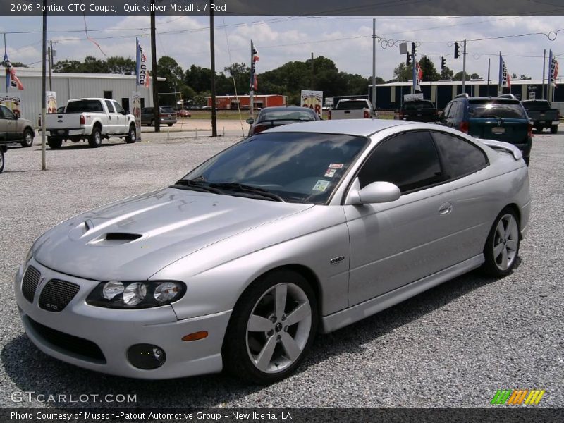 Quicksilver Metallic / Red 2006 Pontiac GTO Coupe