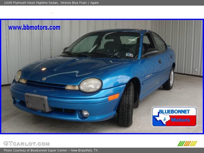 Intense Blue Pearl / Agate 1998 Plymouth Neon Highline Sedan
