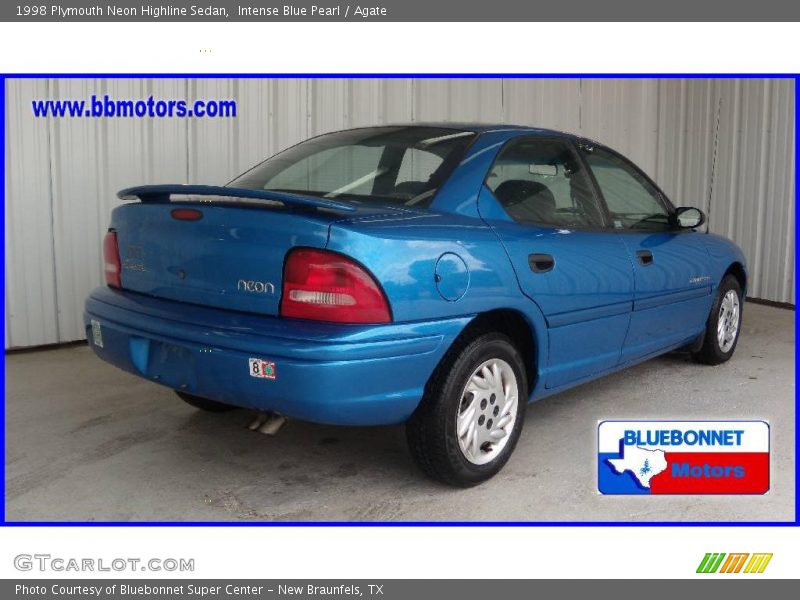 Intense Blue Pearl / Agate 1998 Plymouth Neon Highline Sedan