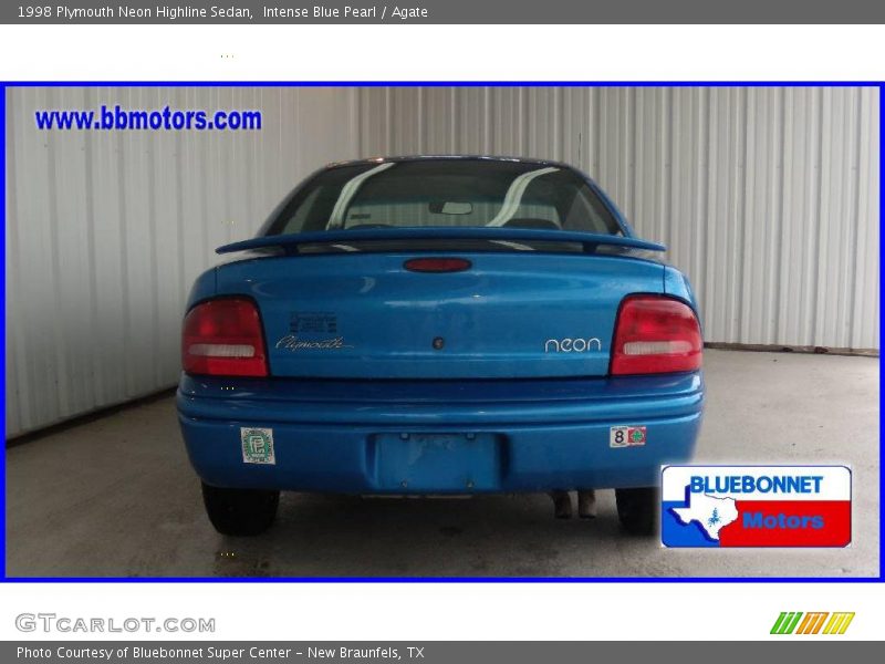 Intense Blue Pearl / Agate 1998 Plymouth Neon Highline Sedan