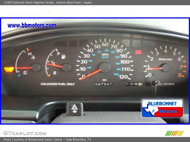 Intense Blue Pearl / Agate 1998 Plymouth Neon Highline Sedan