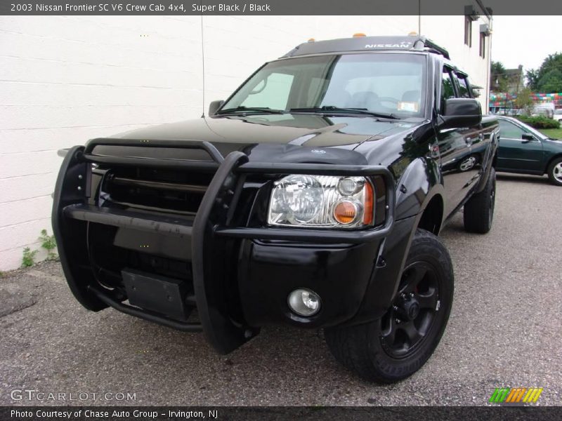 Super Black / Black 2003 Nissan Frontier SC V6 Crew Cab 4x4