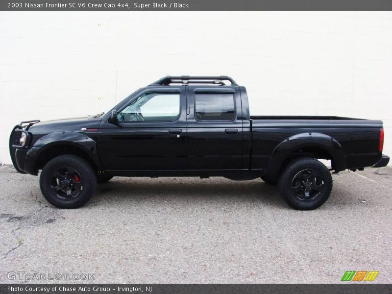 Super Black / Black 2003 Nissan Frontier SC V6 Crew Cab 4x4