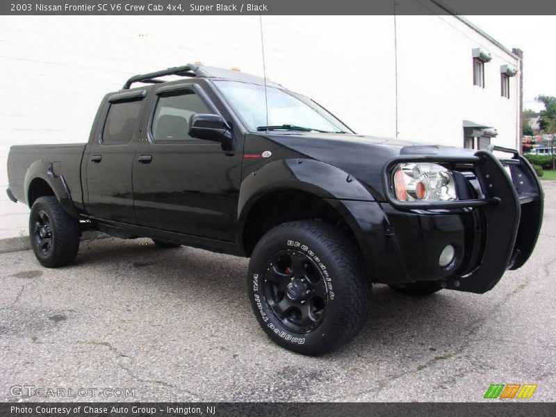 Super Black / Black 2003 Nissan Frontier SC V6 Crew Cab 4x4