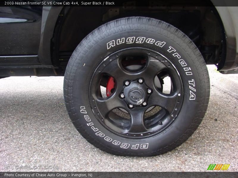 Super Black / Black 2003 Nissan Frontier SC V6 Crew Cab 4x4