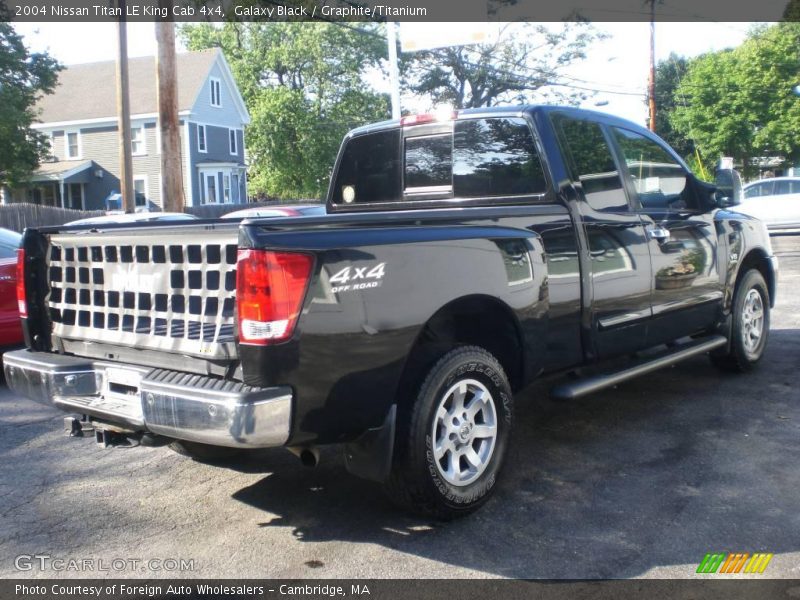 Galaxy Black / Graphite/Titanium 2004 Nissan Titan LE King Cab 4x4