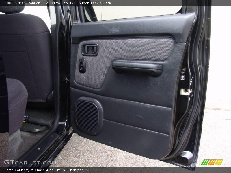 Super Black / Black 2003 Nissan Frontier SC V6 Crew Cab 4x4