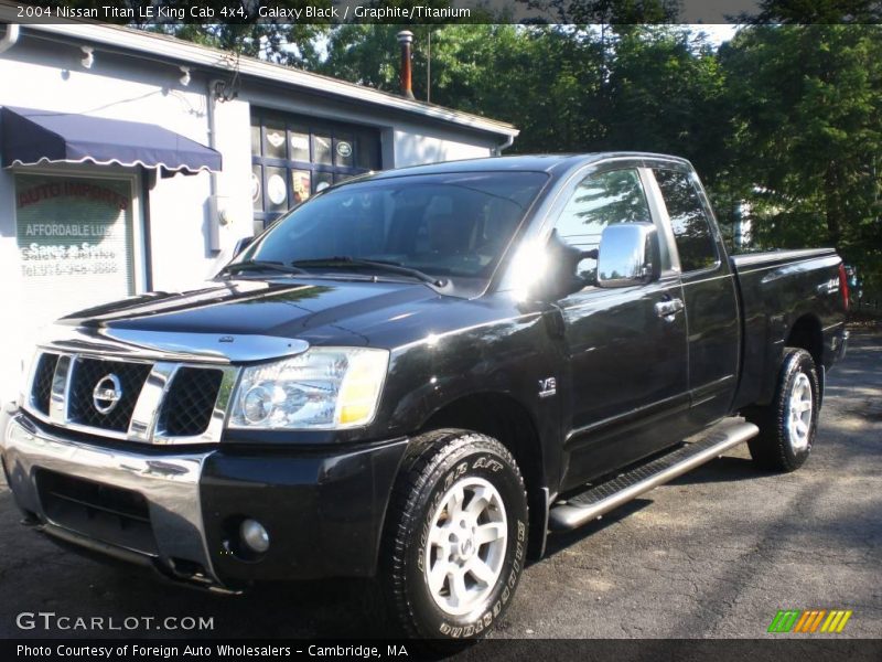 Galaxy Black / Graphite/Titanium 2004 Nissan Titan LE King Cab 4x4
