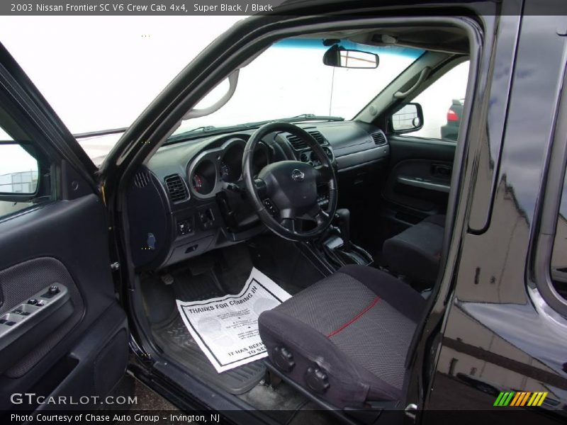 Super Black / Black 2003 Nissan Frontier SC V6 Crew Cab 4x4