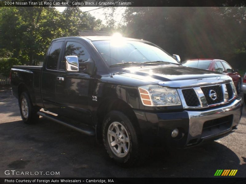 Galaxy Black / Graphite/Titanium 2004 Nissan Titan LE King Cab 4x4