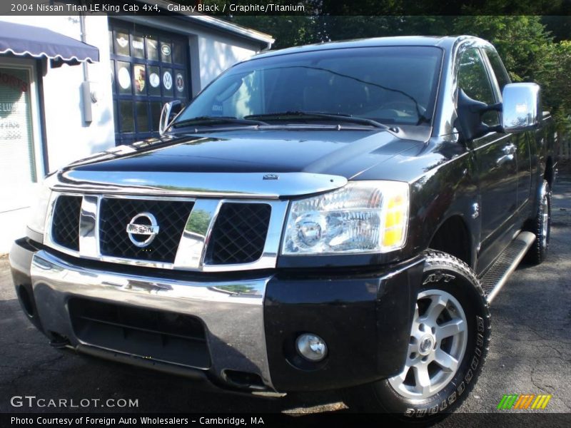 Galaxy Black / Graphite/Titanium 2004 Nissan Titan LE King Cab 4x4