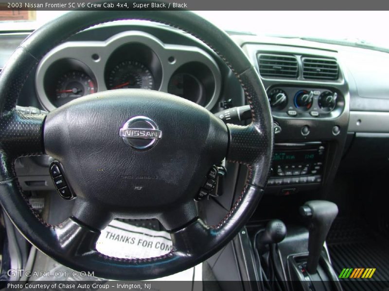 Super Black / Black 2003 Nissan Frontier SC V6 Crew Cab 4x4