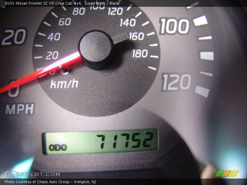 Super Black / Black 2003 Nissan Frontier SC V6 Crew Cab 4x4