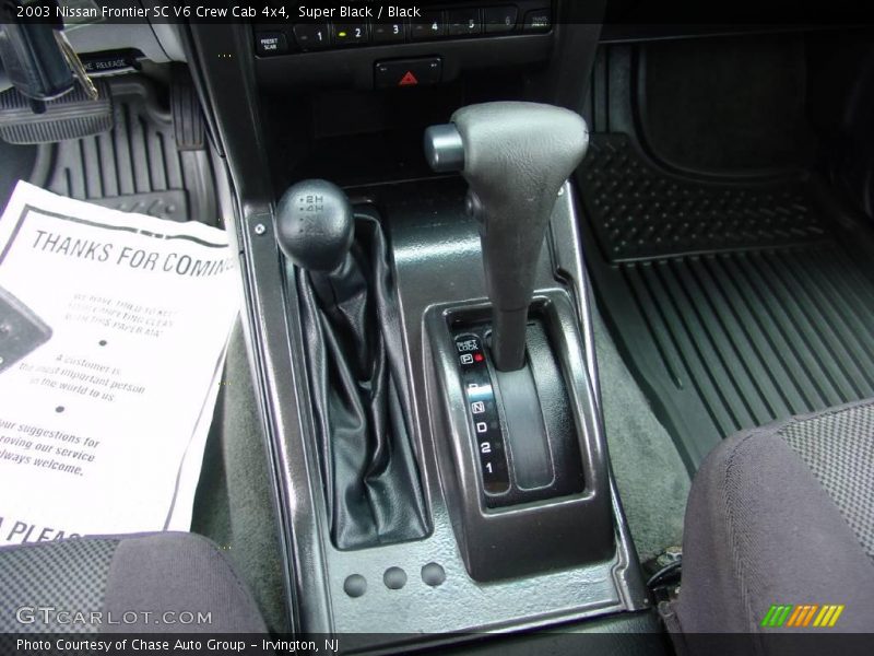 Super Black / Black 2003 Nissan Frontier SC V6 Crew Cab 4x4