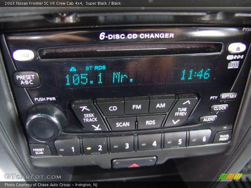 Super Black / Black 2003 Nissan Frontier SC V6 Crew Cab 4x4