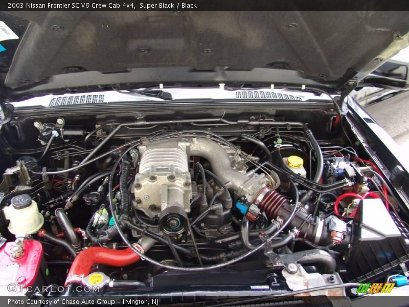 Super Black / Black 2003 Nissan Frontier SC V6 Crew Cab 4x4